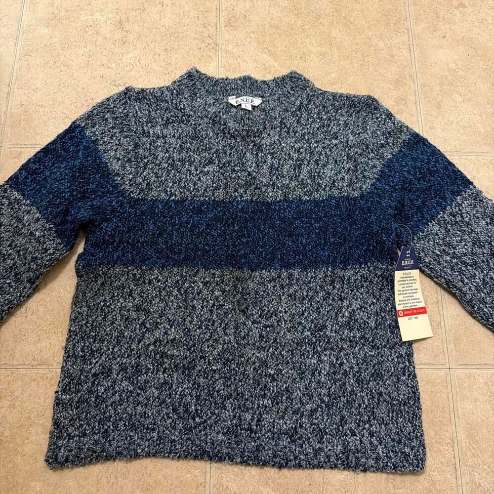 Unbranded Men's Blue and Navy Jumper